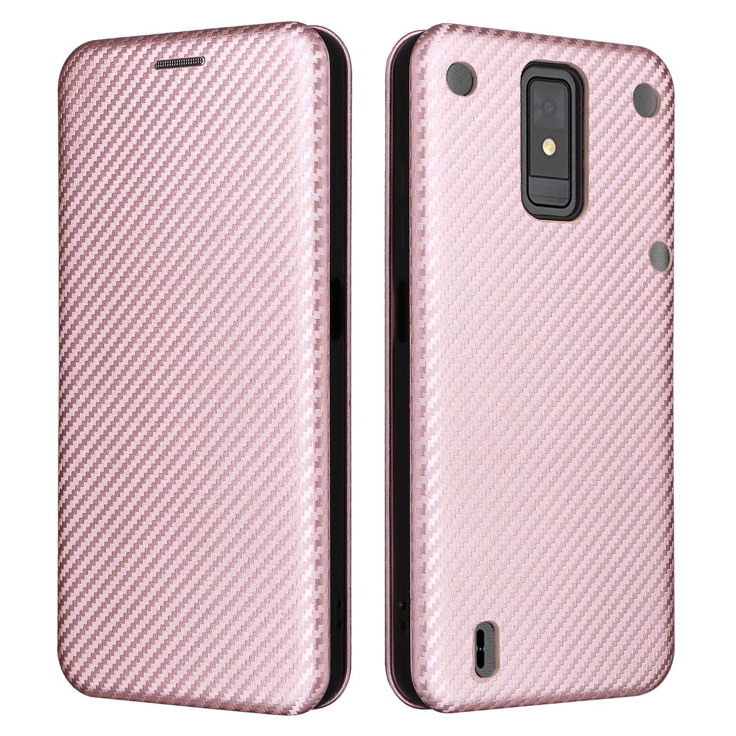 For ZTE Blade A32 Card Slot Phone Case Magnetic Auto-absorbed Carbon Fiber Texture PU Leather Stand Flip Cover For ZTE Blade A32 Card Slot Phone Case Magnetic Auto-absorbed Carbon Fiber Texture PU Leather Stand Flip Cover